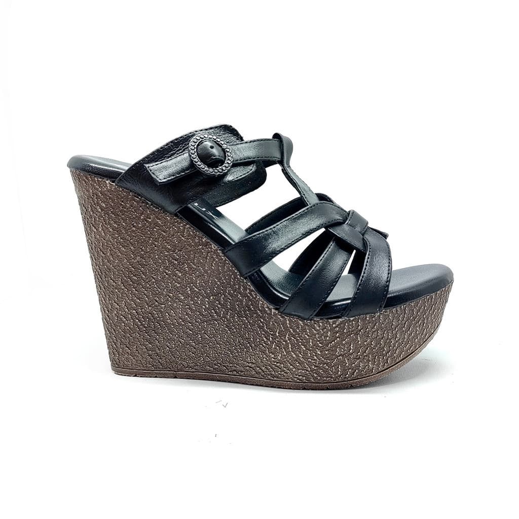 Gambar ke-10 produk Pollux Classic WPOMR 58 - Sandal Wedges Hak Tinggi Bahan Kulit