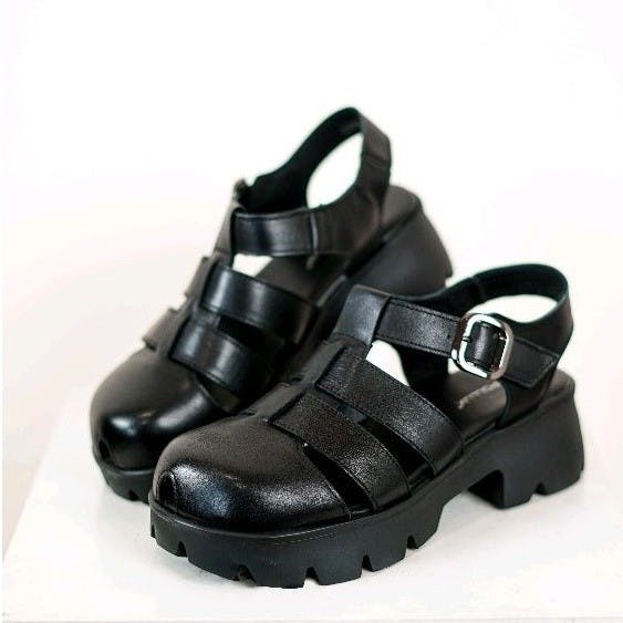 Thumbnail gambar ke-3 produk POLLUX BOLD WBB 852 - Sepatu Sandal Wanita Bahan Kulit | Wedges Wanita| Sepatu Sandal Traveling Wanita