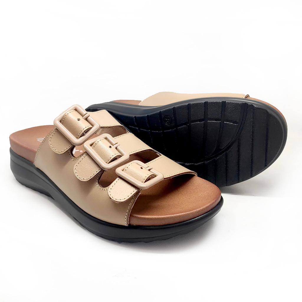 Gambar ke-1 produk SANDAL WANITA | WEDGES WANITA BAHAN KULIT - POLLUX WPOCZ 03