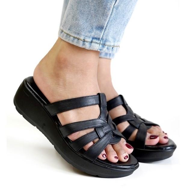 Gambar ke-10 produk SANDAL WEDGES | WEDGES SELOP | WEDGES WANITA BAHAN KULIT - POLLUX WPODQ 15