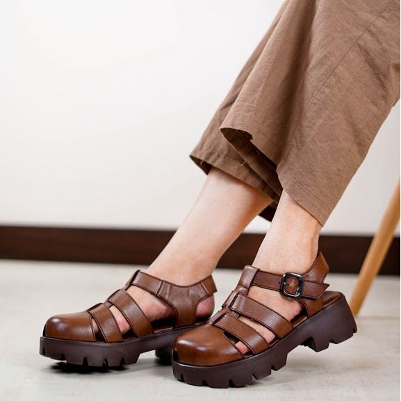 Thumbnail gambar ke-1 produk POLLUX BOLD WBB 852 - Sepatu Sandal Wanita Bahan Kulit | Wedges Wanita| Sepatu Sandal Traveling Wanita