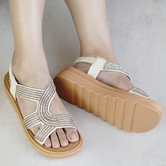 Gambar ke-9 produk Pollux WDQ 1709 Sepatu Sandal Wanita | Sandal Wanita Permata | Sandal Wedges | Sandal Flat