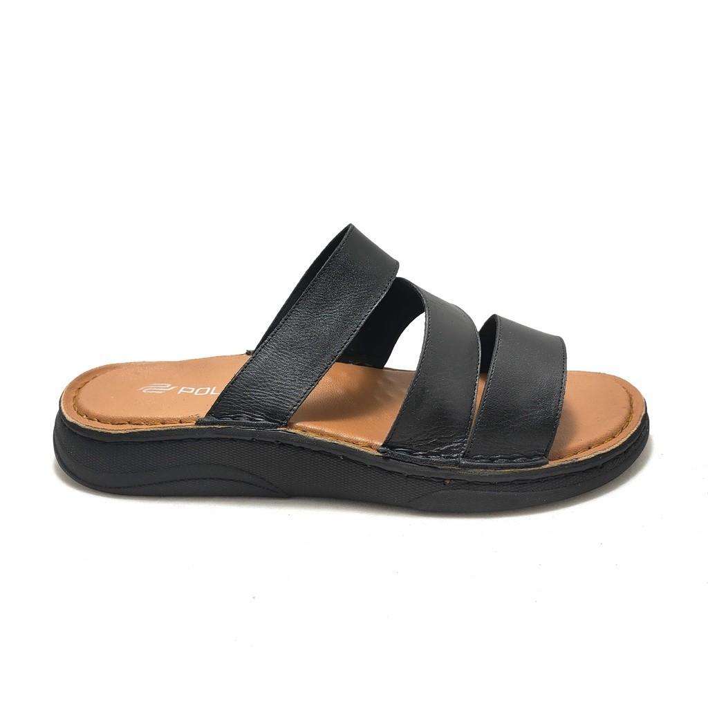 Gambar ke-1 produk SANDAL SLIP ON | SANDAL SELOP | SANDAL PRIA BAHAN KULIT ASLI - POLLUX PPOCX 08