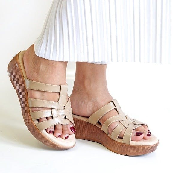 Gambar ke-10 produk SANDAL WEDGES | WEDGES SELOP | WEDGES WANITA BAHAN KULIT - POLLUX WPODQ 15