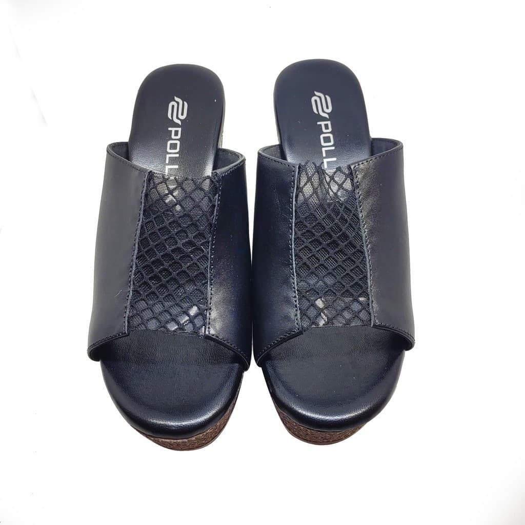 Gambar ke-1 produk Pollux Classic WPOMR 52 - Sandal Wedges Hak Tinggi Bahan Kulit