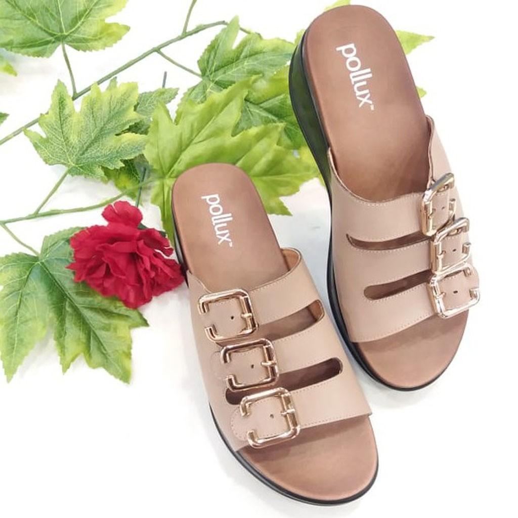 Gambar ke-1 produk SANDAL WANITA | WEDGES WANITA BAHAN KULIT - POLLUX WPOCZ 03