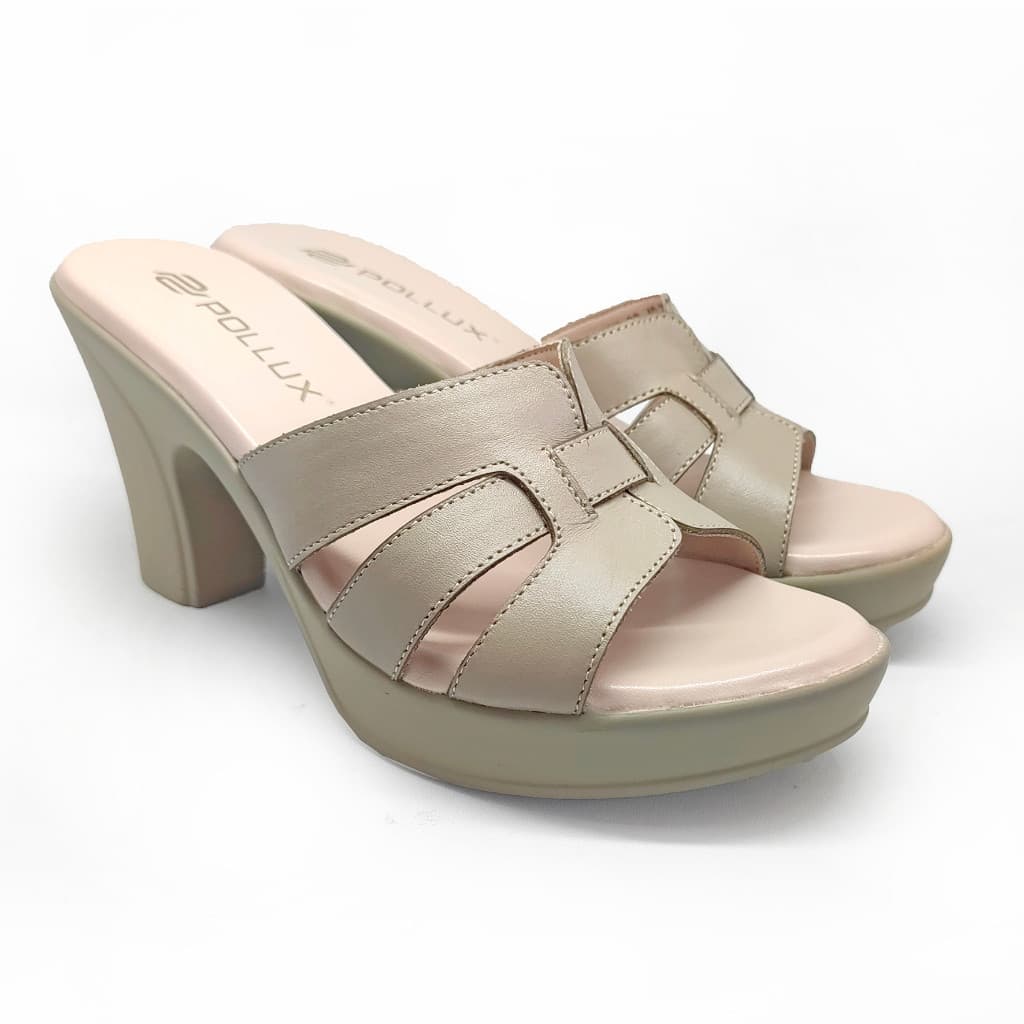 Gambar ke-9 produk Pollux Classic WPOGU 02 Sandal Heels Wanita Berbahan Kulit | Heels Pesta | Heels Kekinian