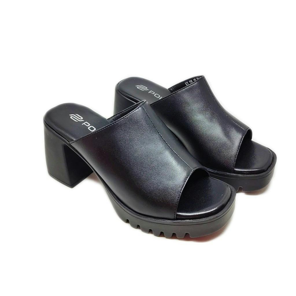 Gambar ke-10 produk Pollux Classic WPOAY 08 - Sandal Chunky Heels Wanita Berbahan Kulit