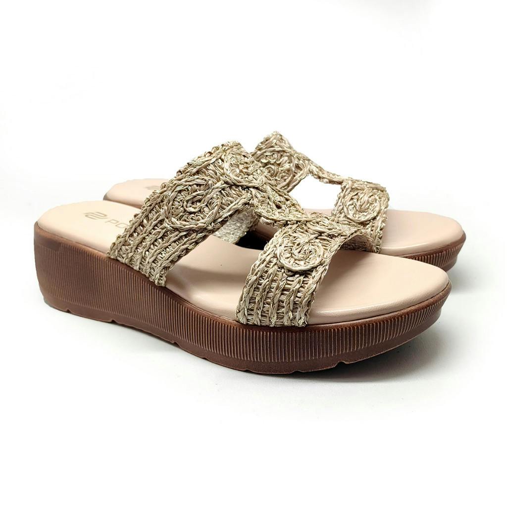 Gambar ke-1 produk SANDAL WEDGES | WEDGES SELOP | WEDGES WANITA BAHAN KULIT - POLLUX WPODQ 37