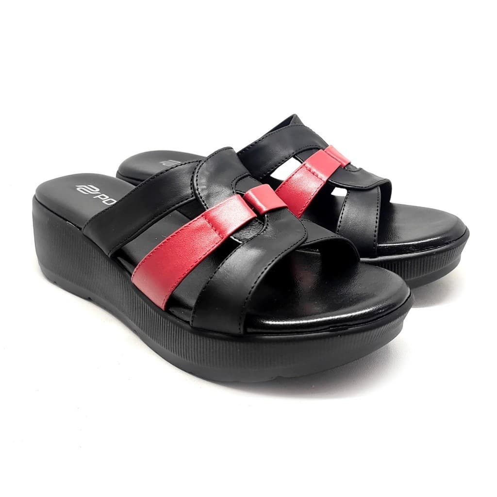 Gambar ke-9 produk Pollux Daily WPODQ 32 - Sandal Wedges | Wedges Selop | Wedges Wanita Bahan Kulit