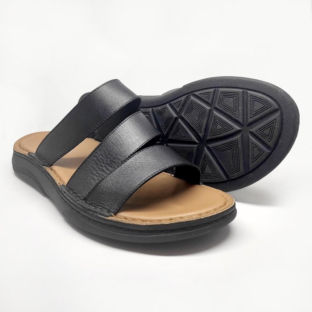 Gambar ke-1 produk SANDAL SLIP ON | SANDAL SELOP | SANDAL PRIA BAHAN KULIT ASLI - POLLUX PPOCX 08