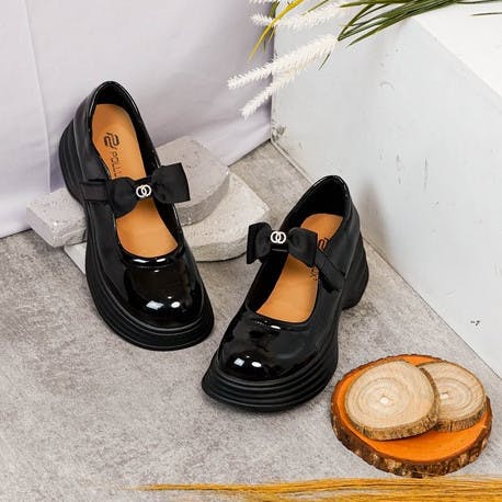 Gambar ke-7 produk POLLUX JINJU WTS 359 - SEPATU KOREA | CHUNKY SHOES | SEPATU WANITA FASHION | MARY JANES SHOES | SEPATU WEDGES WANITA