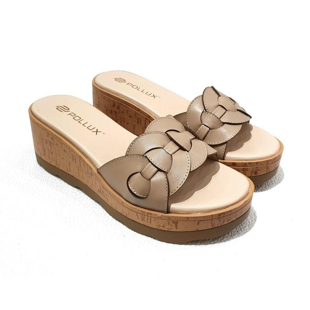 Gambar ke-10 produk Pollux Daily CHERRY WOOD WPODN 13 - Sandal Wedges Kulit Wanita | Sandal Daily Wanita