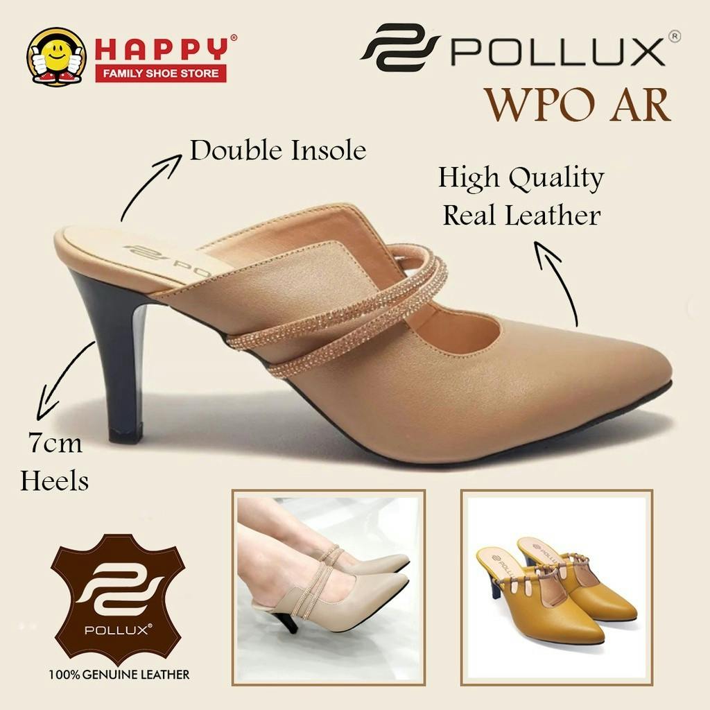 Gambar ke-1 produk SEPATU PANTOFEL WANITA / SEPATU WANITA KERJA HEELS  BAHAN KULIT - POLLUX WPOAR 45