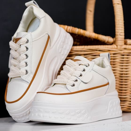 Gambar ke-7 produk Pollux Jinju WTS 368 - Sepatu Sneakers Putih | Sepatu Sneakers Wedges