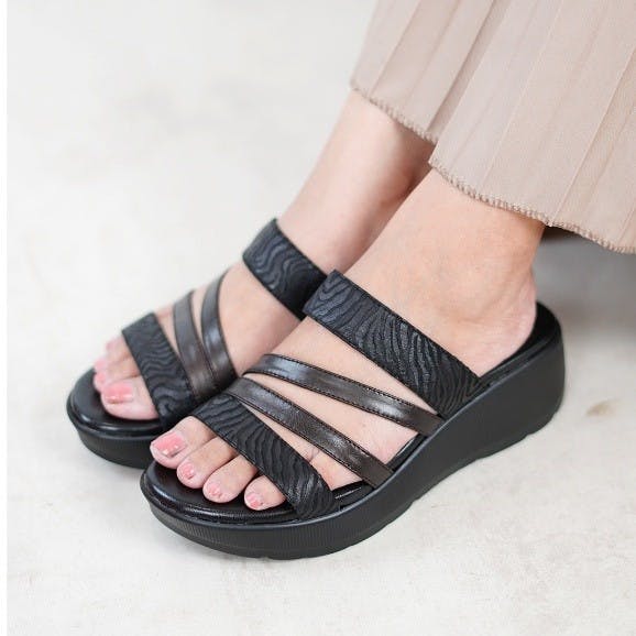 Gambar ke-10 produk POLLUX DAILY WPODQ 28 - SANDAL WEDGES | WEDGES SELOP | WEDGES WANITA BAHAN KULIT