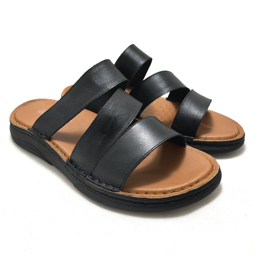 Gambar ke-1 produk SANDAL SLIP ON | SANDAL SELOP | SANDAL PRIA BAHAN KULIT ASLI - POLLUX PPOCX 08