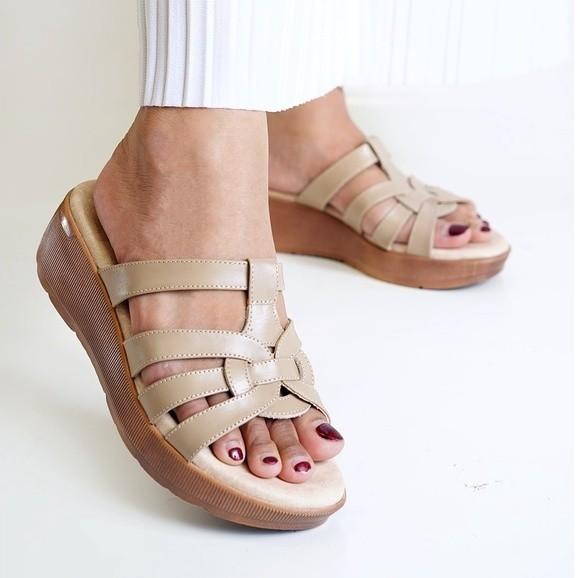 Gambar ke-10 produk SANDAL WEDGES | WEDGES SELOP | WEDGES WANITA BAHAN KULIT - POLLUX WPODQ 15