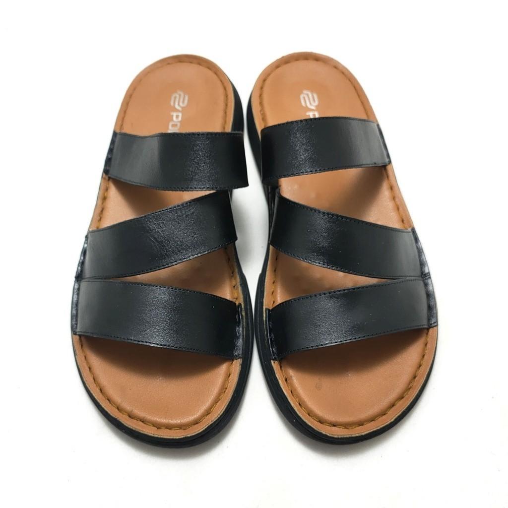 Gambar ke-1 produk SANDAL SLIP ON | SANDAL SELOP | SANDAL PRIA BAHAN KULIT ASLI - POLLUX PPOCX 08