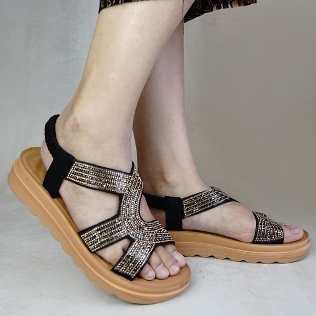 Gambar ke-9 produk Pollux WDQ 1709 Sepatu Sandal Wanita | Sandal Wanita Permata | Sandal Wedges | Sandal Flat