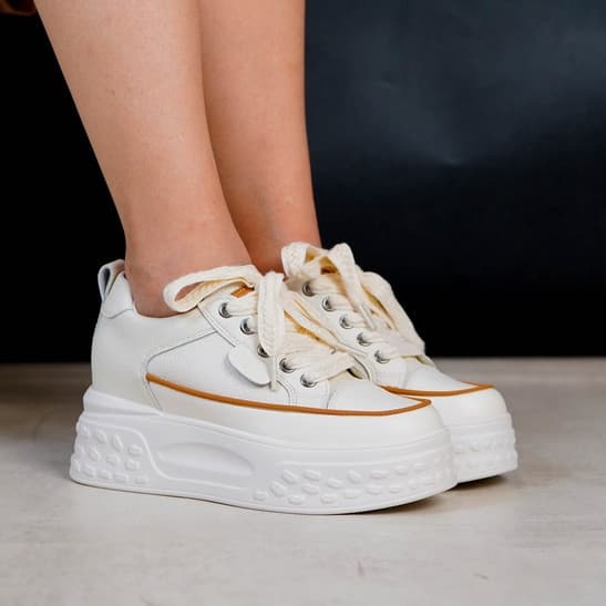 Gambar ke-7 produk Pollux Jinju WTS 368 - Sepatu Sneakers Putih | Sepatu Sneakers Wedges