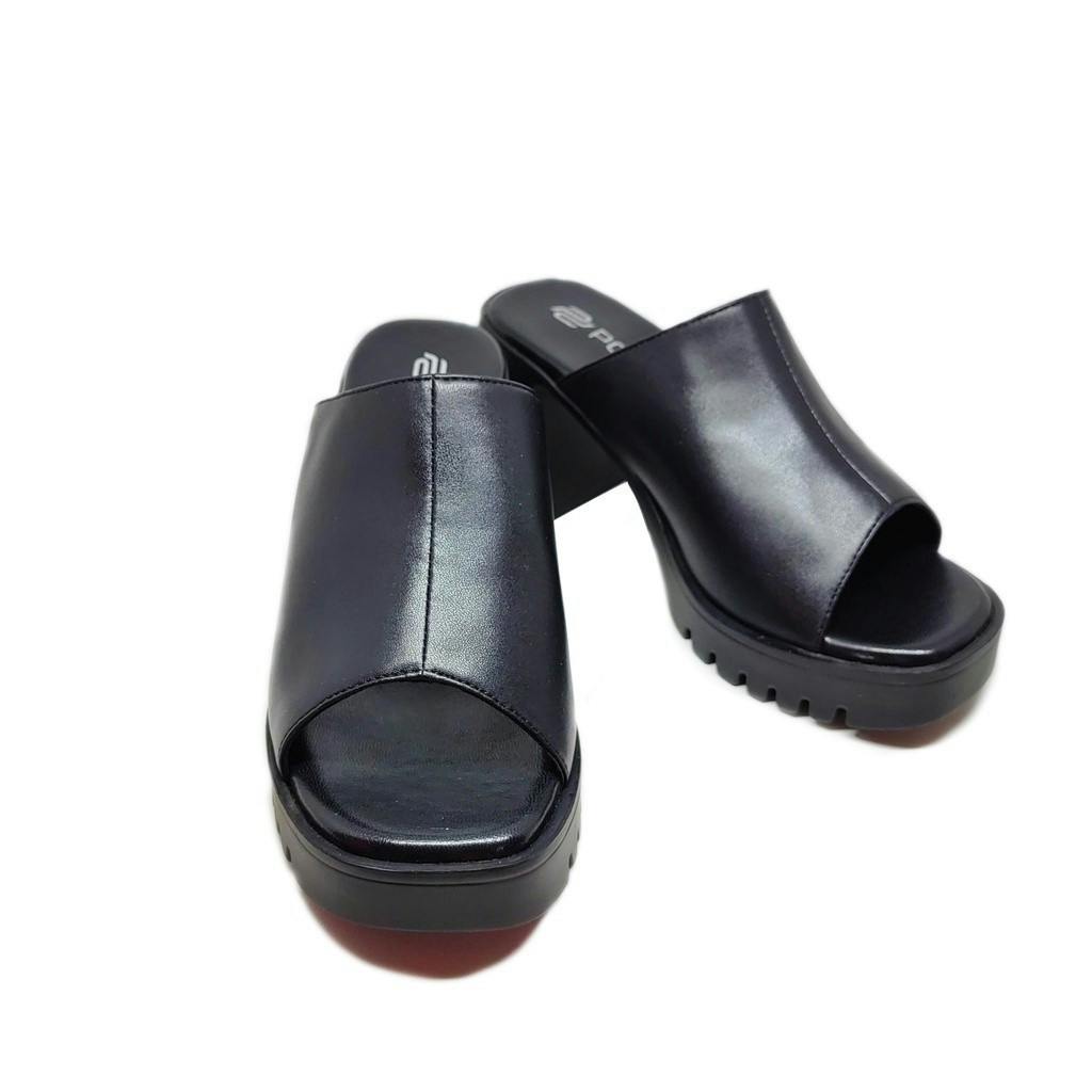 Gambar ke-10 produk Pollux Classic WPOAY 08 - Sandal Chunky Heels Wanita Berbahan Kulit