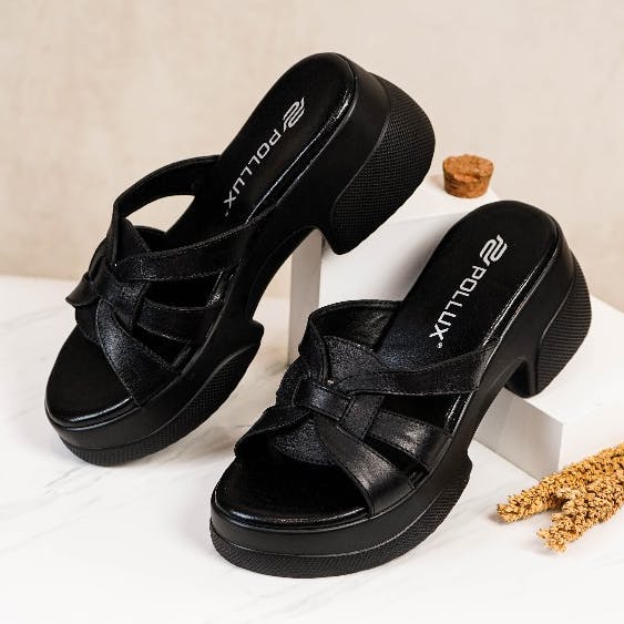 Gambar ke-10 produk POLLUX DAILY WPOCS 01 | WPOCO 15 | SANDAL WEDGES WANITA KULIT | SANDAL HEELS WANITA