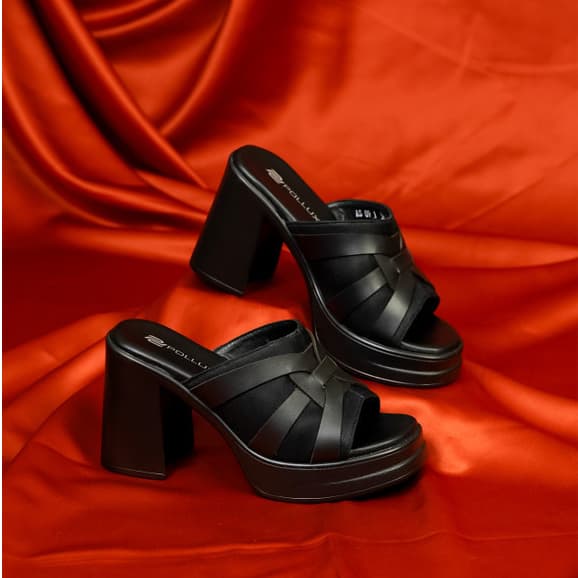 Gambar ke-7 produk Pollux Classic WPOAS 09 - Sandal Heels Wanita Kekinian Berbahan Kulit Asli | Tinggi Heels 9Cm