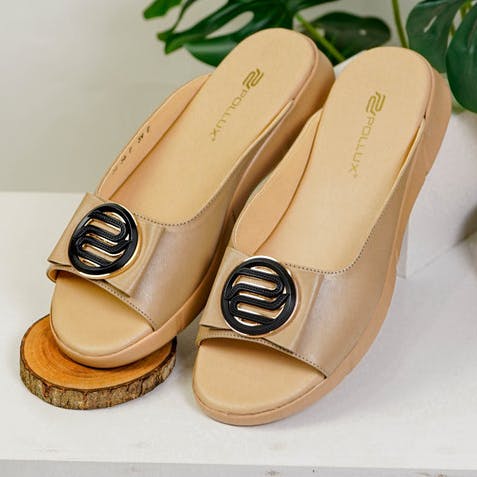 Thumbnail gambar ke-2 produk POLLUX WPOJQ 36 Sandal Wedges Wanita Kekinian | Wedges Pesta | Wedges Wanita Bahan KUlit