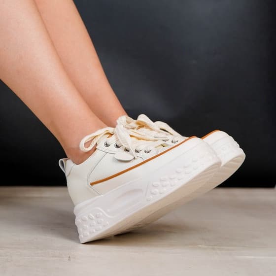 Thumbnail gambar ke-6 produk Pollux Jinju WTS 368 - Sepatu Sneakers Putih | Sepatu Sneakers Wedges