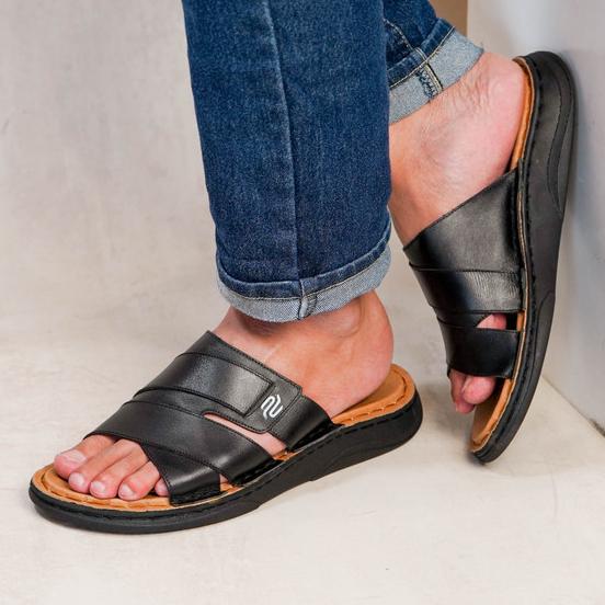 Gambar ke-1 produk SANDAL KULIT PRIA BAHAN KULIT ASLI - POLLUX PPOCX 13