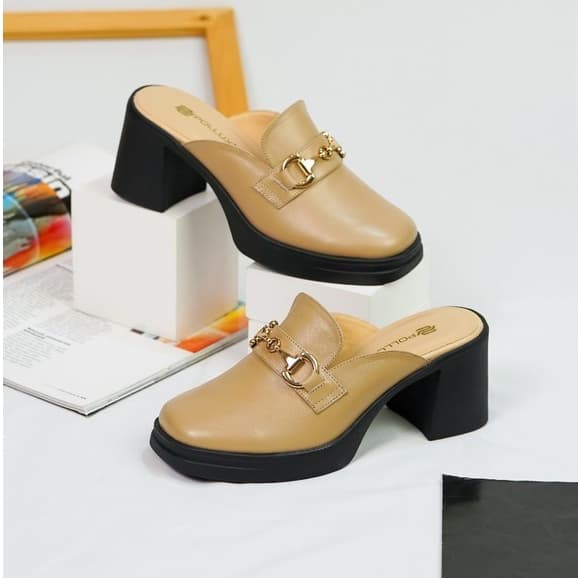 Gambar ke-1 produk Pollux WPOMU 05 Sepatu Heels Wanita Bahan Kulit | Ringan Dan Nyaman Di Pakai | Tinggi Heels 7Cm