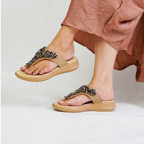 Thumbnail gambar ke-2 produk POLLUX WPOJQ 35 Sandal Wedges | Wedges Pesta | Wedges Wanita Bahan KUlit