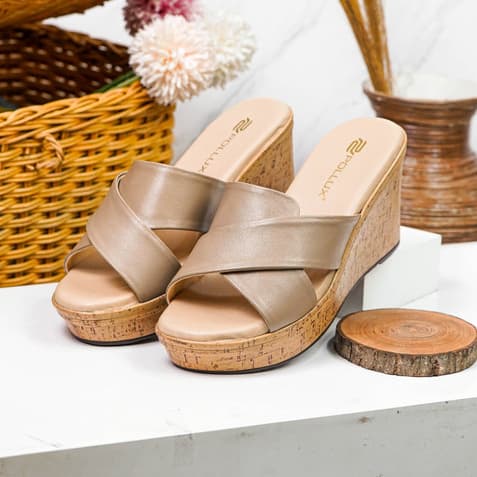 Gambar ke-10 produk Pollux Bold WPOKT 32- Sandal Wedges | Sepatu Wedges | Wedges Pesta