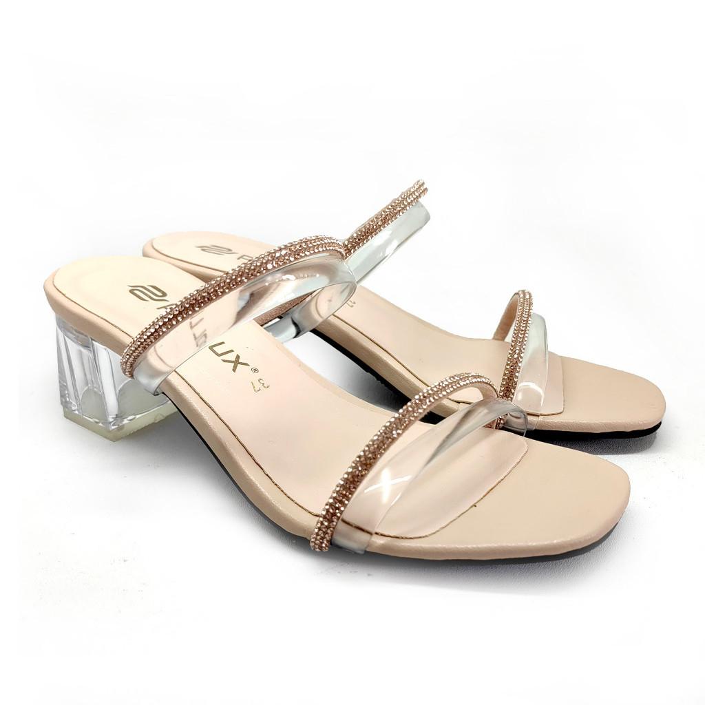 Gambar ke-1 produk POLLUX SIMPLICITY WPOBS 08 - CLEAR HEELS | HEELS TRANSPARAN | SEPATU HEELS WANITA | HEELS CASUAL 5CM