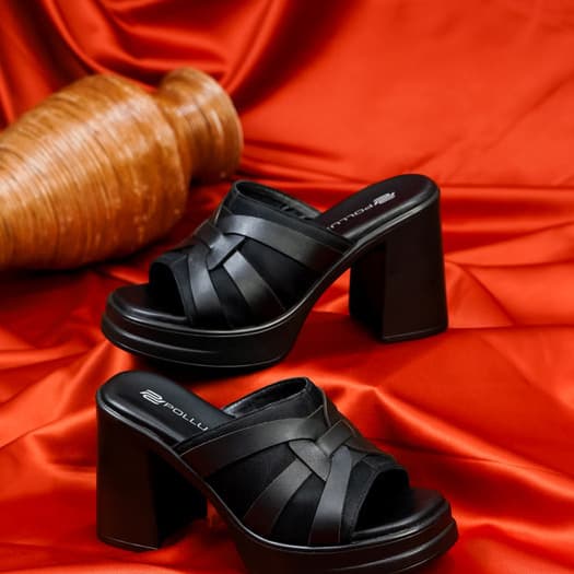 Gambar ke-7 produk Pollux Classic WPOAS 09 - Sandal Heels Wanita Kekinian Berbahan Kulit Asli | Tinggi Heels 9Cm