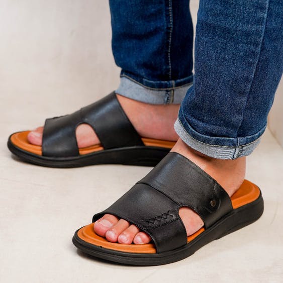 Gambar ke-1 produk SANDAL KULIT PRIA BAHAN KULIT ASLI - POLLUX PPOCR 02