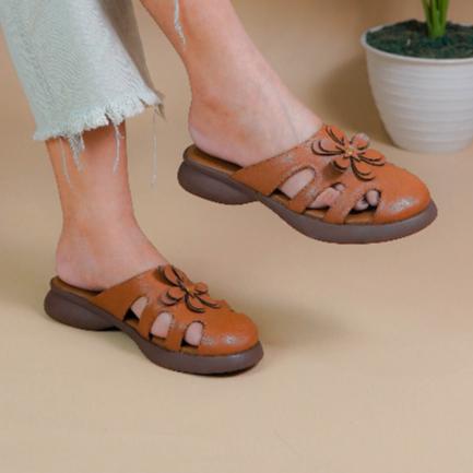 Gambar ke-1 produk POLLUX WPOMO 07- Sandal Kulit Wanita | Sandal Wanita Ringan Empuk Dan Nyaman