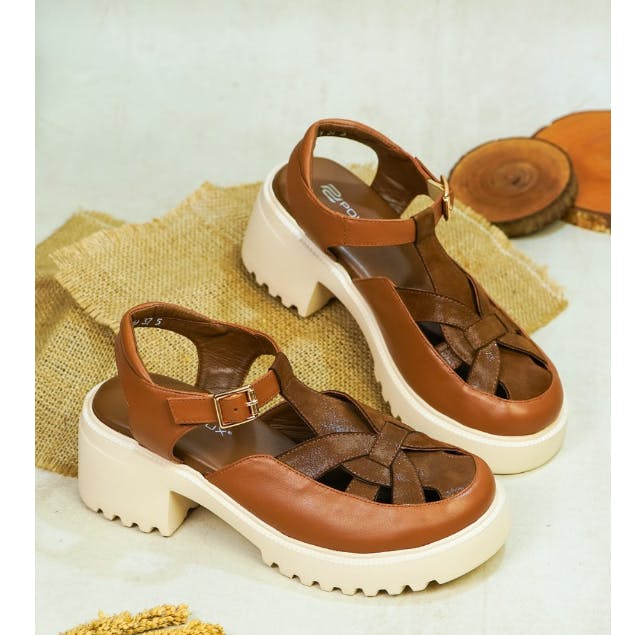 Thumbnail gambar ke-7 produk POLLUX BOLD WPOLU 03 - SANDAL WANITA HAK CHUNKY KEKINIAN | SANDAL KULIT