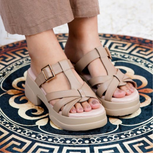 Gambar ke-7 produk POLLUX DAILY WPOCS 27 - SANDAL WEDGES WANITA KULIT | SANDAL HEELS WANITA