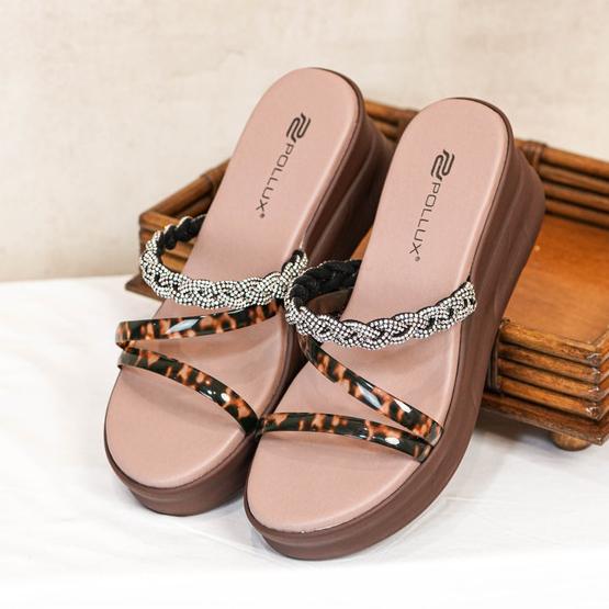 Gambar produk Sandal Wedges | Wedges Wanita Bahan Kulit - Pollux Classic WPOFU 04