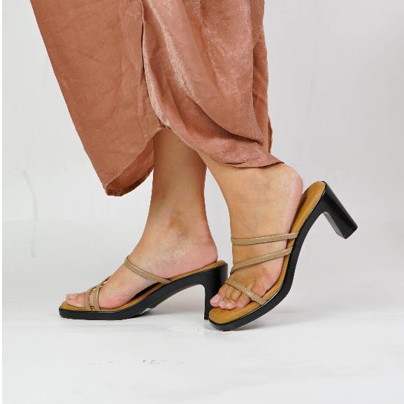 Thumbnail gambar ke-1 produk Pollux Simplicity WPOAT 29- Sandal Heels 7cm Wanita Berbahan Kulit