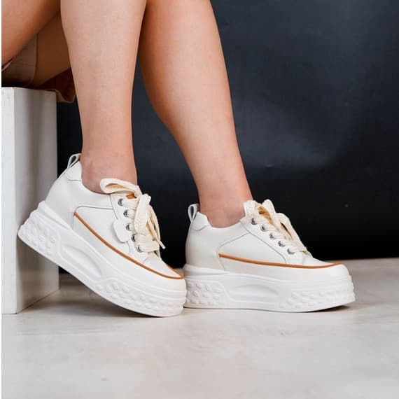 Gambar ke-7 produk Pollux Jinju WTS 368 - Sepatu Sneakers Putih | Sepatu Sneakers Wedges