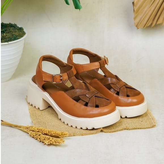 Gambar ke-6 produk POLLUX BOLD WPOLU 03 - SANDAL WANITA HAK CHUNKY KEKINIAN | SANDAL KULIT