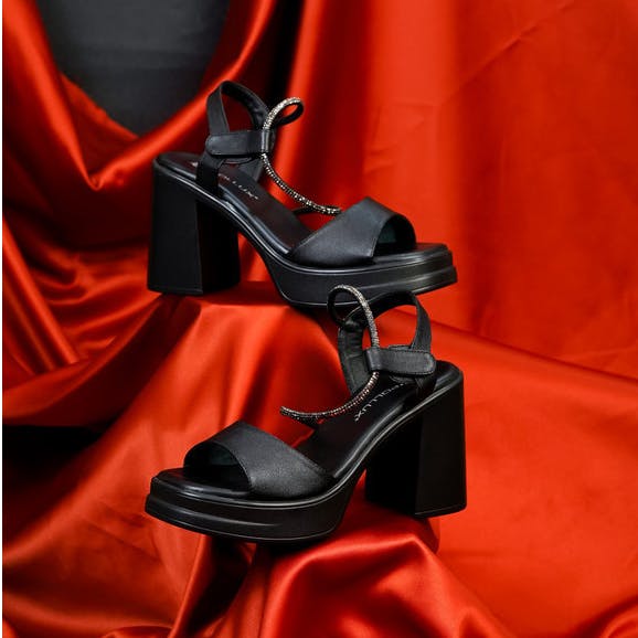 Thumbnail gambar ke-3 produk Pollux Classic WPOAS 05 - Sandal Heels Wanita  Kekinian Berbahan Kulit Asli | Tinggi Heels 9cm