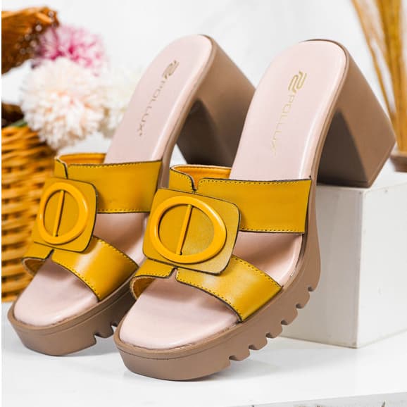 Gambar ke-1 produk Pollux Bold WPOAY 30 Sepatu Sandal Heels Wanita | Heels Wanita Chunky | Heels Kekinian