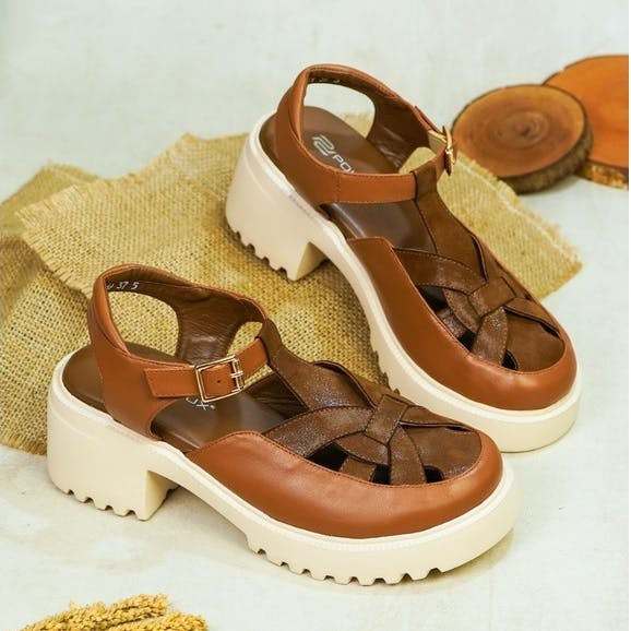 Thumbnail gambar ke-2 produk POLLUX BOLD WPOLU 03 - SANDAL WANITA HAK CHUNKY KEKINIAN | SANDAL KULIT