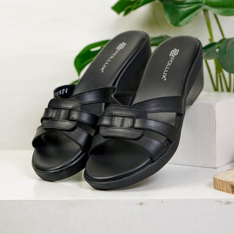 Gambar ke-1 produk POLLUX WPOJT 01 Sandal Wedges | Wedges Pesta | Wedges Wanita Bahan KUlit