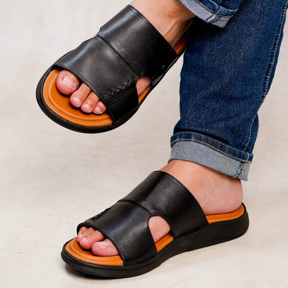 Gambar ke-1 produk SANDAL KULIT PRIA BAHAN KULIT ASLI - POLLUX PPOCR 02