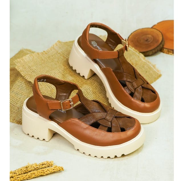 Gambar ke-6 produk POLLUX BOLD WPOLU 03 - SANDAL WANITA HAK CHUNKY KEKINIAN | SANDAL KULIT